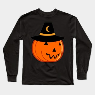 Halloween Pumpkin Looking Long Sleeve T-Shirt